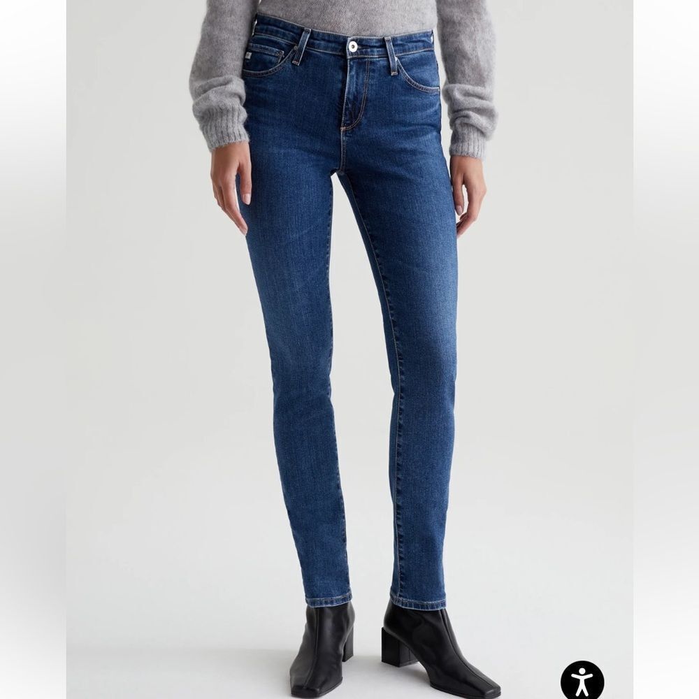 AG Adriano Goldschmied Prima Mid Rise Cigarette Blue Jean | Size 28